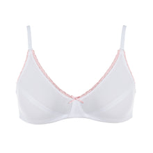 Load image into Gallery viewer, My First Bra - White & Pink Trimming 2PACK - Wireless Soft Cup