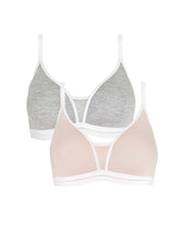 Load image into Gallery viewer, Posie - Pink & Grey Marl 2 PACK - Wireless Padded Bra