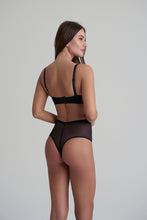 Load image into Gallery viewer, Forming Tulle Mid Waist Thong – Black