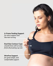 Load image into Gallery viewer, Balance Black sports bra - Wire free