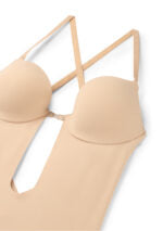 Load image into Gallery viewer, Low Back Sensual Bodysuit Beige