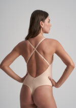Load image into Gallery viewer, Low Back Sensual Bodysuit Beige
