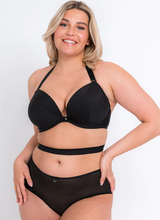 Load image into Gallery viewer, Regular Super Plunge Multiway Padded  Underwire Bra - Black