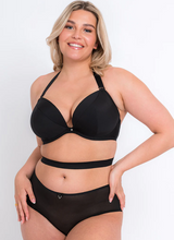 Load image into Gallery viewer, Regular Super Plunge Multiway Padded  Underwire Bra - Black
