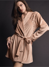 Load image into Gallery viewer, Couture Short Soft Velour Robes - Caramello