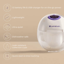 Load image into Gallery viewer, Discreet Wearable Electric Breast Pump by Lansinoh - 180ml Capacity