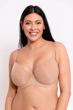 Load image into Gallery viewer, Regular Smoothie Spacer Moulded T-Shirt Plunge Bra - Latte Beige
