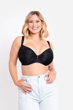 Load image into Gallery viewer, Regular Smoothie Spacer Moulded T-Shirt Plunge Bra - Black