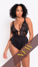 Load image into Gallery viewer, After Hours Stretch Lace Teddy - Black
