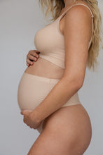 Load image into Gallery viewer, Maternity High-Waist Thong – Beige
