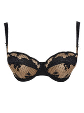 Load image into Gallery viewer, Clara Demi Balcony Bra - Black &amp; Gold
