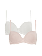 Load image into Gallery viewer, Sophia - Pink &amp; White 2 PACK - Wireless Padded Bra
