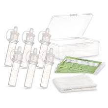 Load image into Gallery viewer, Haakaa Pre-Sterilised Silicone Colostrum Collector Set 4ml (6-Pack) + Cotton Cloth Wipe &amp; Storage Case
