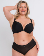 Regular Super Plunge Multiway Padded  Underwire Bra - Black