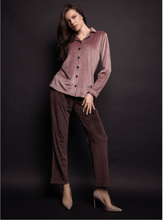 Load image into Gallery viewer, Good Button - Up Pyjama Set- Burgundy
