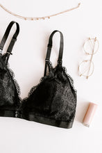 Load image into Gallery viewer, Black Lace Nursing Bralette - Wire free
